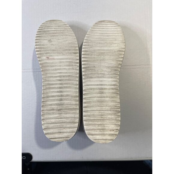 Chelsea & Violet Womens White Leather Platform Sneakers Sz 9 Casual Comfort Lace - Picture 8 of 14